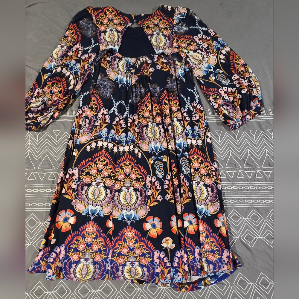 Maeve Sawyer Balloon Sleeve Midi Floral Dress Size XS - Picture 7 of 9